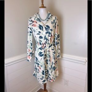 A New Day Botanical Print Dress XS FREE SHIP
